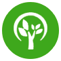 icone-ecologique-representant-un-arbre-et-des-feuilles Icône dynamique et colorée représentant un arbre stylisé et des feuilles, symbolisant la protection de l'environnement et la sensibilisation aux défis écologiques.